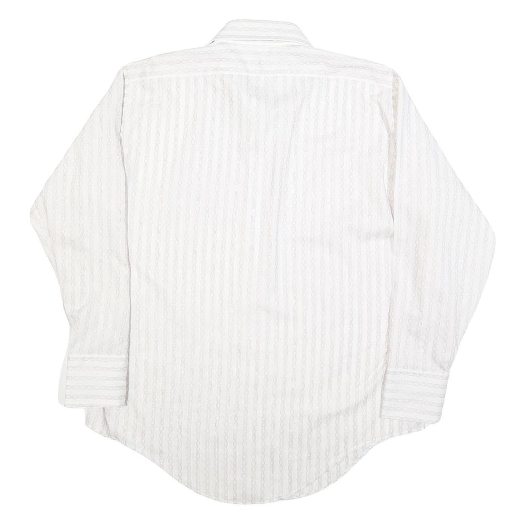 ARROW Mens White Shirt L Cotton Blend Classic Long Sleeve Button Collar