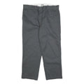 DICKIES Mens Cotton Blend Black Regular Fit Straight Leg Trousers W38 L28