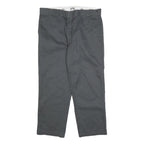DICKIES Mens Cotton Blend Black Regular Fit Straight Leg Trousers W38 L28