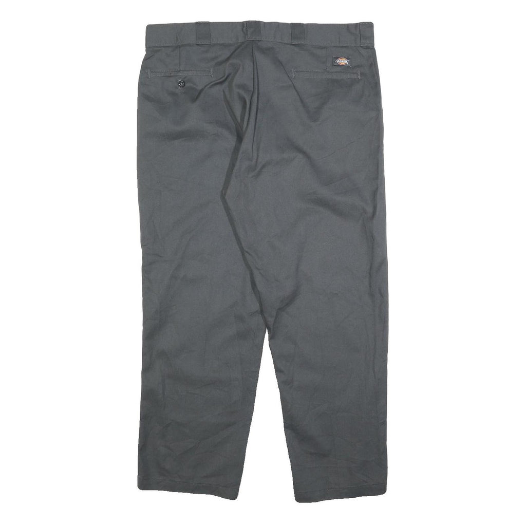 DICKIES Mens Cotton Blend Black Regular Fit Straight Leg Trousers W38 L28