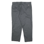 DICKIES Mens Cotton Blend Black Regular Fit Straight Leg Trousers W38 L28