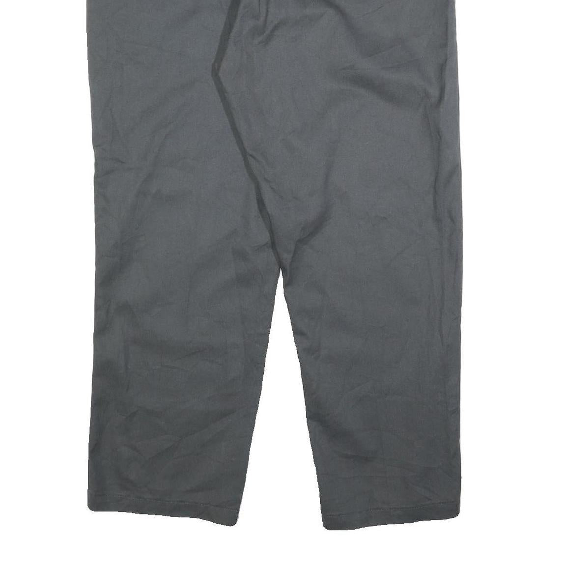 DICKIES Mens Cotton Blend Black Regular Fit Straight Leg Trousers W38 L28