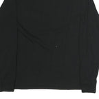 CHAMPION Mens Black Long Sleeve Crew Neck Cotton T-Shirt Size M Logo Detail