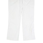 DICKIES Womens Cotton White Regular Straight Trousers W30 L39 Durable Workwear