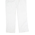 DICKIES Womens Cotton White Regular Straight Trousers W30 L39 Durable Workwear