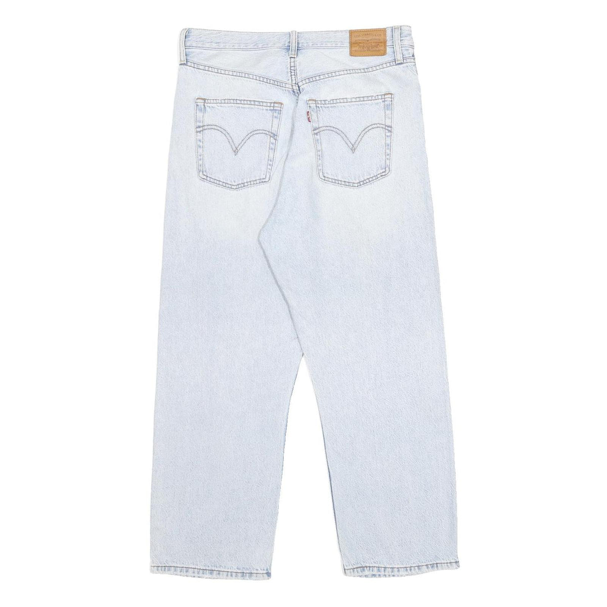 LEVI'S Ribcage Big E Womens Jeans Blue Light Relaxed Straight Denim W31 L27