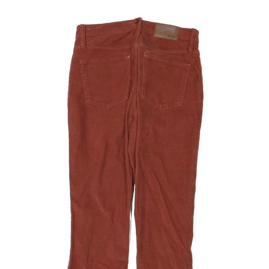 MADEWELL Womens Cotton Blend Rust Button Closure Regular Fit Straight Leg