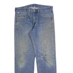 LEVI'S 505 Mens Jeans Blue Regular Straight Denim Medium W35 L32 Classic Style