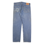 LEVI'S 505 Mens Jeans Blue Regular Straight Denim Medium W35 L32 Classic Style