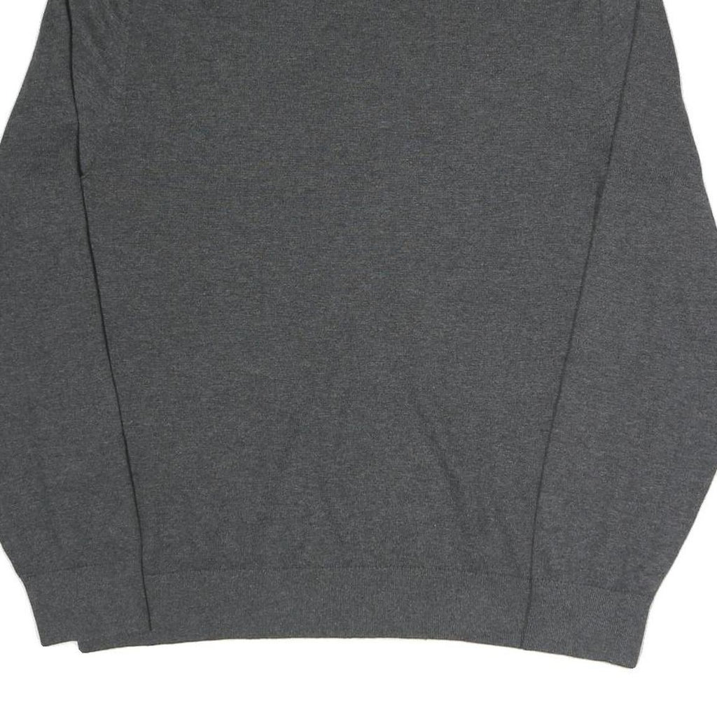 NAUTICA Mens Grey Plain Pullover Roll Neck Basic Knit XL Cotton Blend Jumper