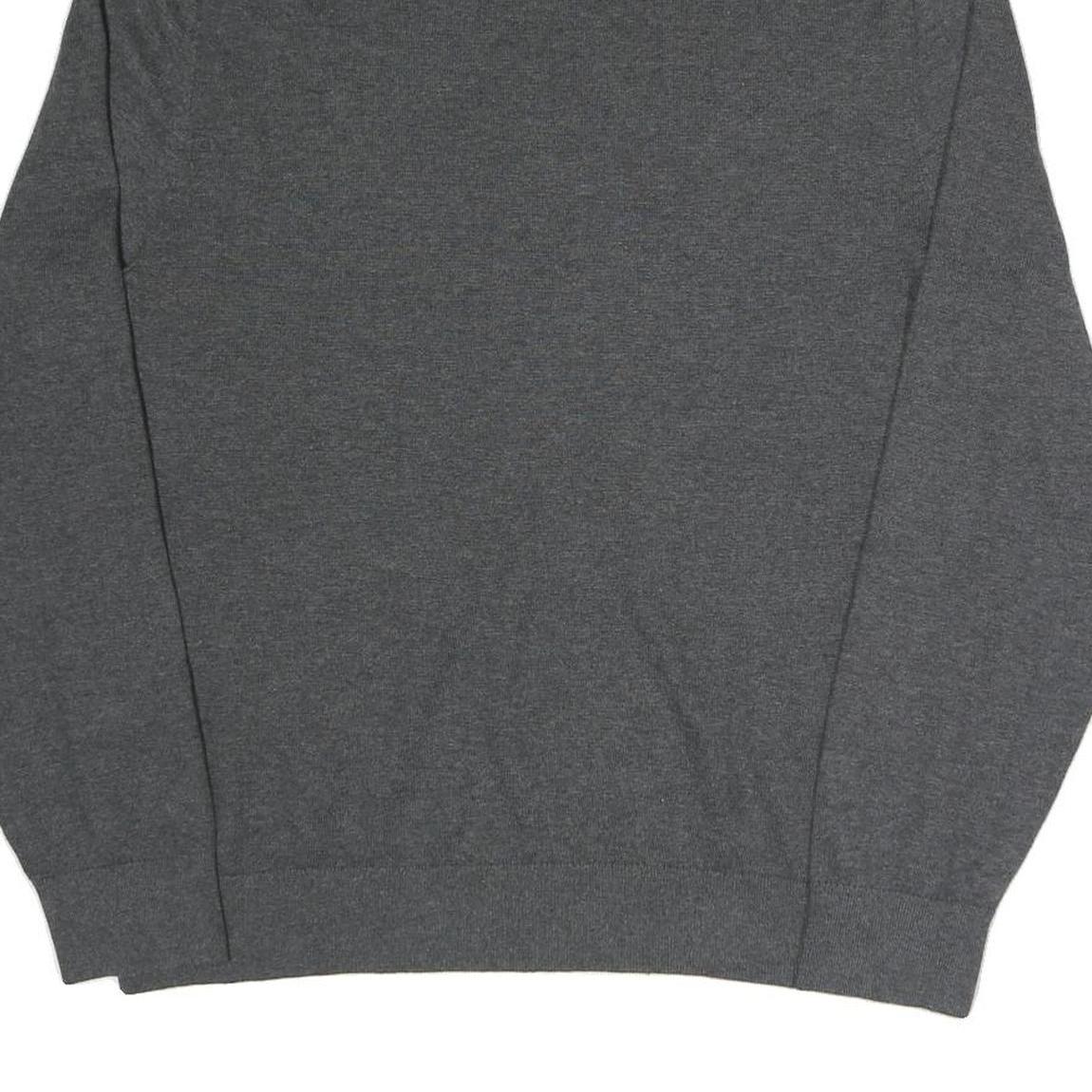 NAUTICA Mens Grey Plain Pullover Roll Neck Basic Knit XL Cotton Blend Jumper