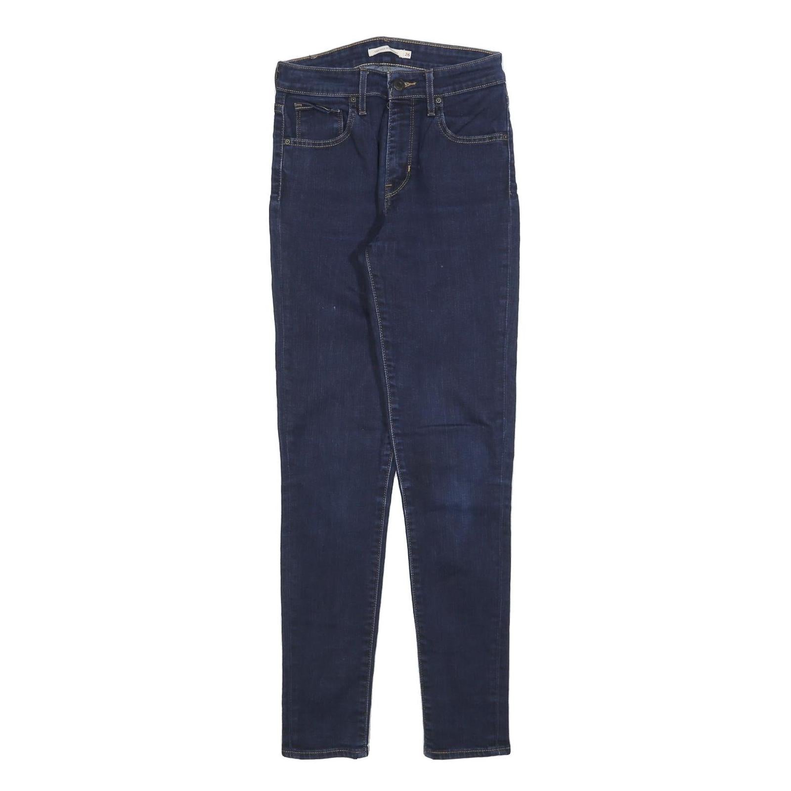 LEVI'S 721 Womens Jeans Blue Slim Skinny Denim W26 L30 Stretch Cotton Blend