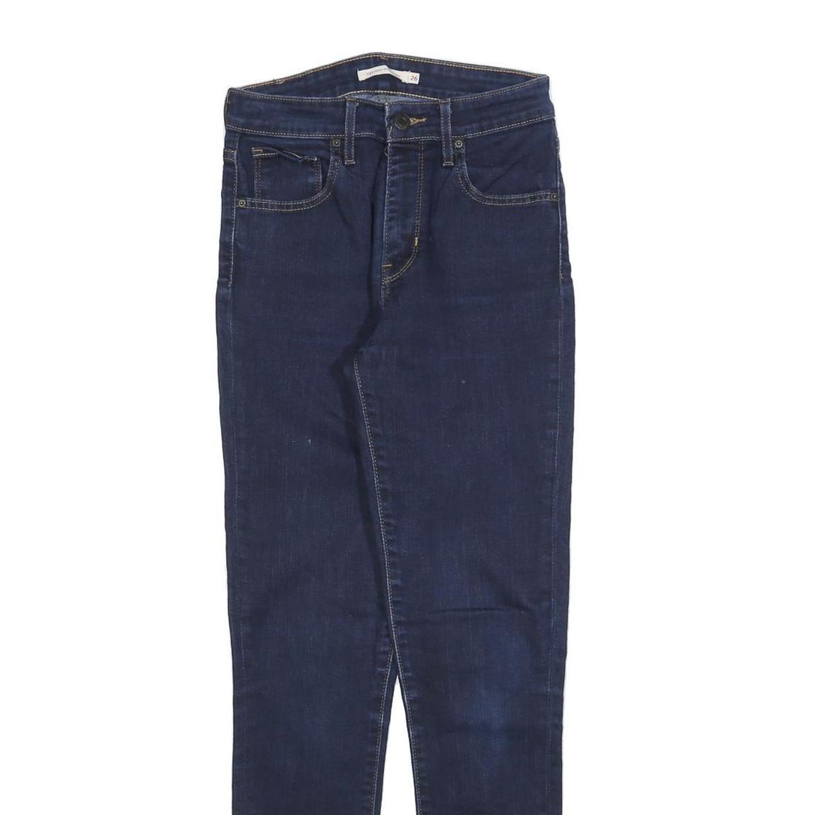 LEVI'S 721 Womens Jeans Blue Slim Skinny Denim W26 L30 Stretch Cotton Blend