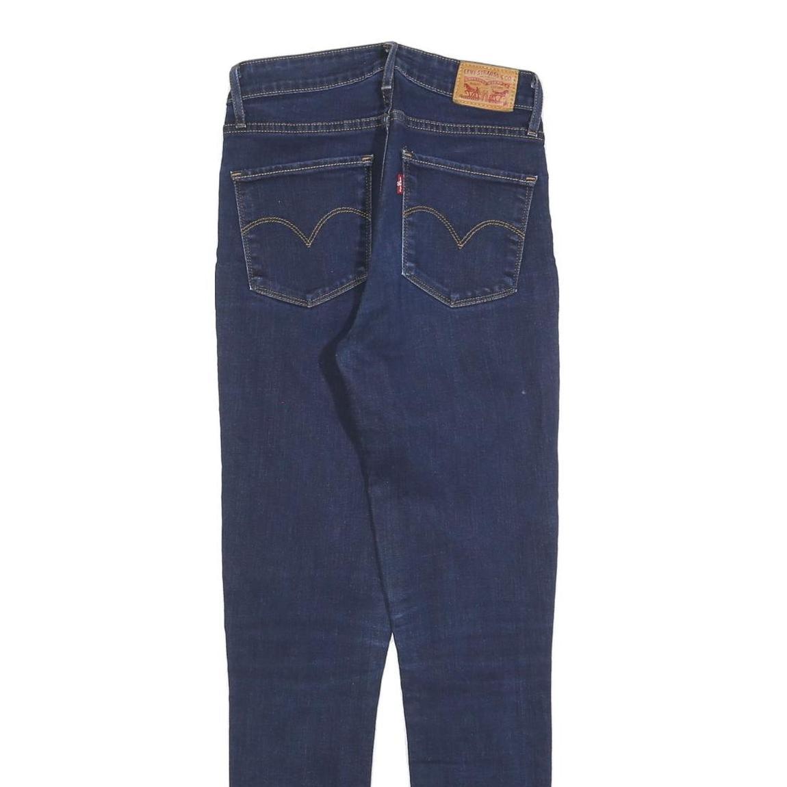 LEVI'S 721 Womens Jeans Blue Slim Skinny Denim W26 L30 Stretch Cotton Blend