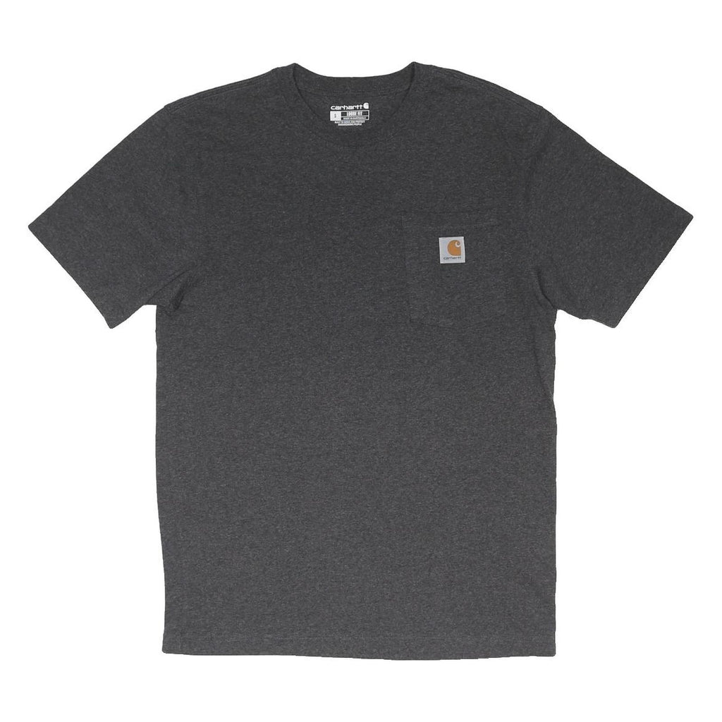 CARHARTT Mens Grey Pocket T-Shirt S Short Sleeve Crew Neck Cotton Blend