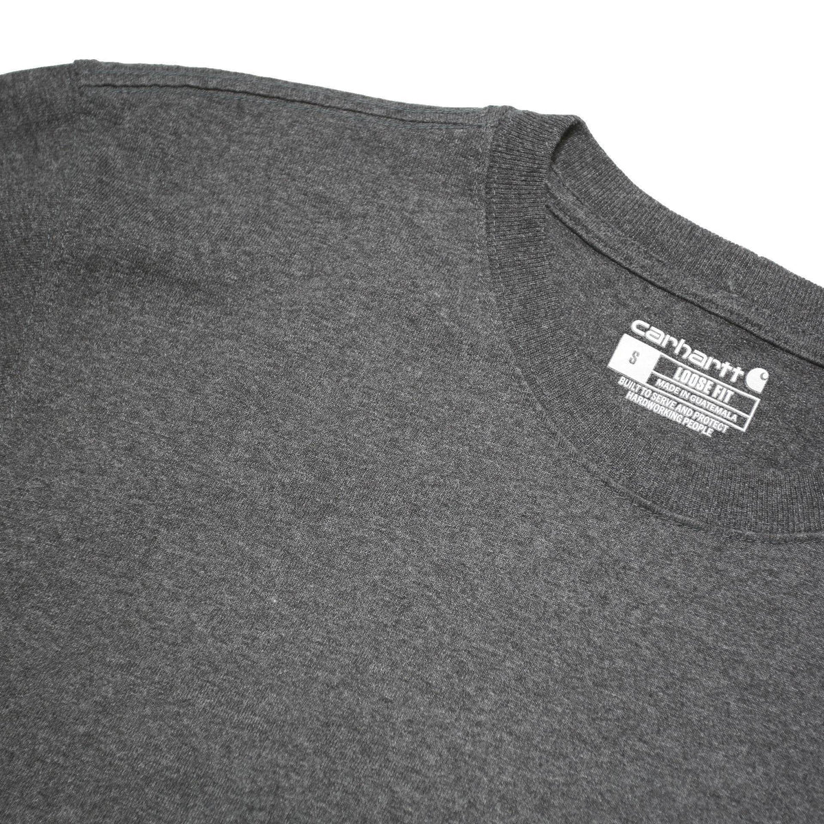 CARHARTT Mens Grey Pocket T-Shirt S Short Sleeve Crew Neck Cotton Blend