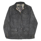 BARBOUR Womens Black Zip Cotton Blend Classic Jacket UK 14 Lightweight Outerwear