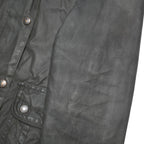 BARBOUR Womens Black Zip Cotton Blend Classic Jacket UK 14 Lightweight Outerwear