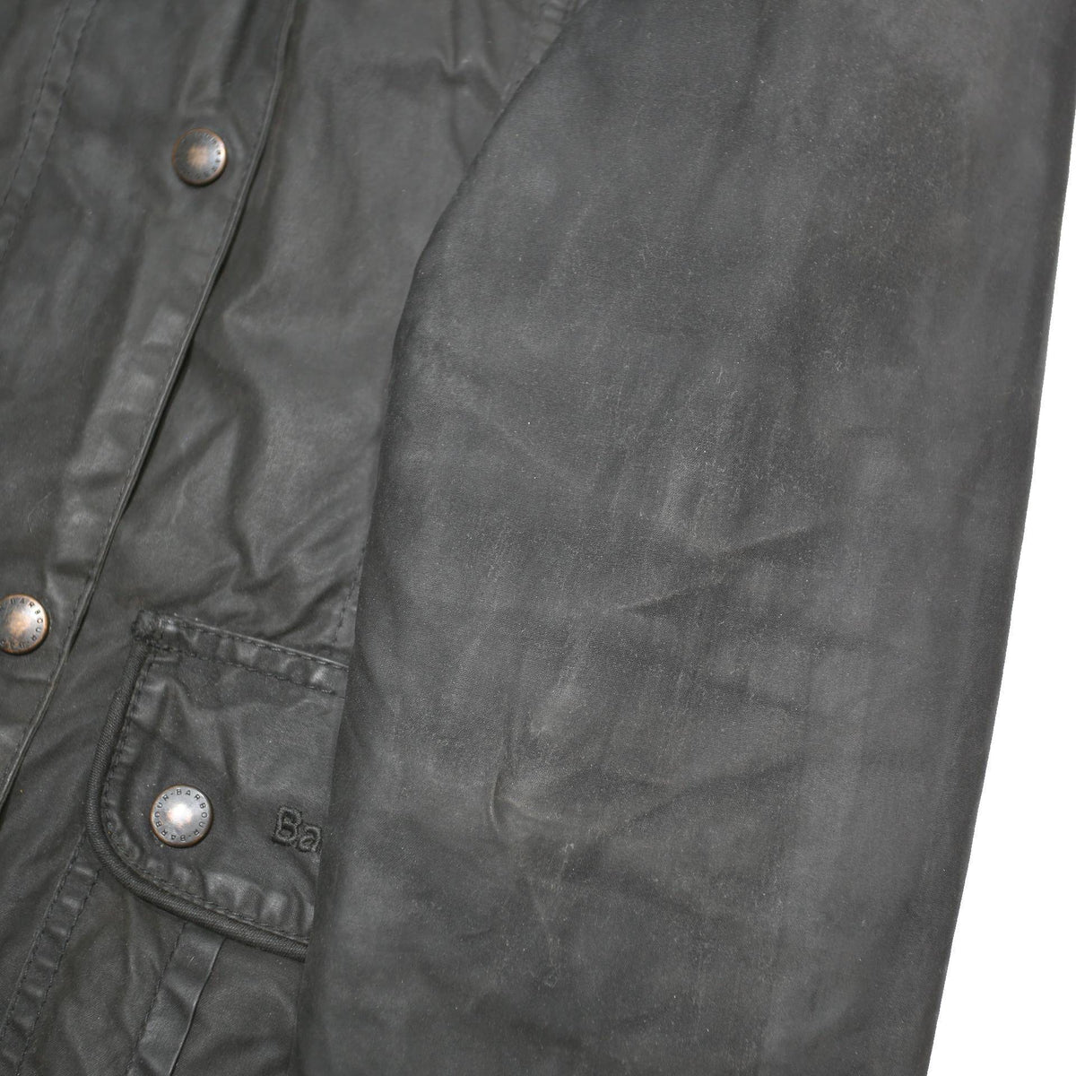 BARBOUR Womens Black Zip Cotton Blend Classic Jacket UK 14 Lightweight Outerwear