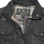 BARBOUR Womens Black Zip Cotton Blend Classic Jacket UK 14 Lightweight Outerwear