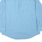 CHAPS Mens Blue & White Check Shirt XL Button Down Cotton Blend Casual Fit