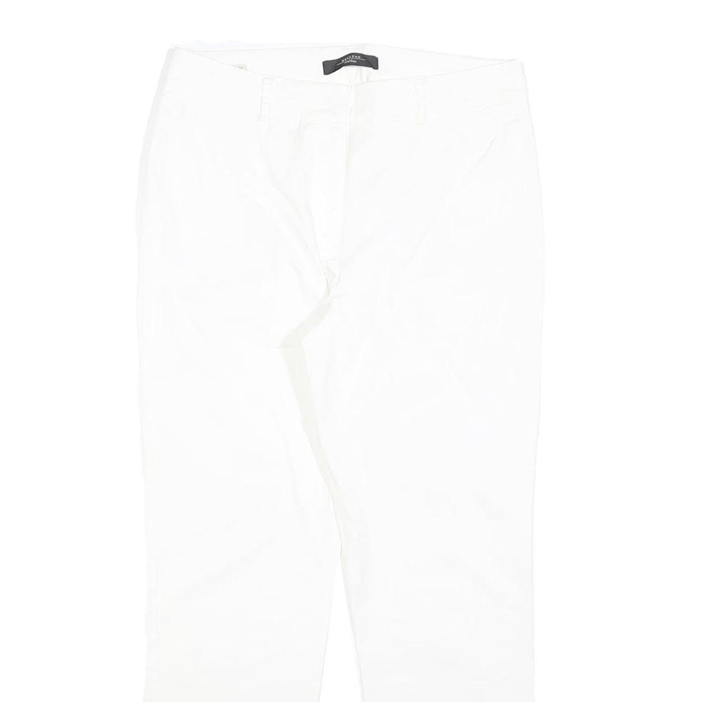 WEEKEND MAX MARA Womens Cotton Blend White Slim Skinny Trousers W28 L28 Stylish