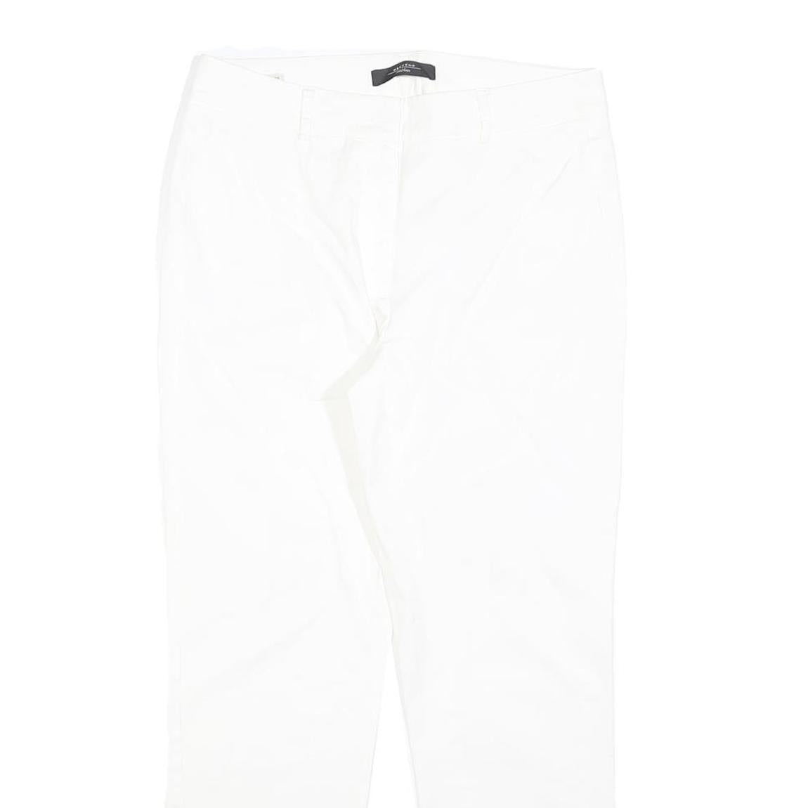 WEEKEND MAX MARA Womens Cotton Blend White Slim Skinny Trousers W28 L28 Stylish