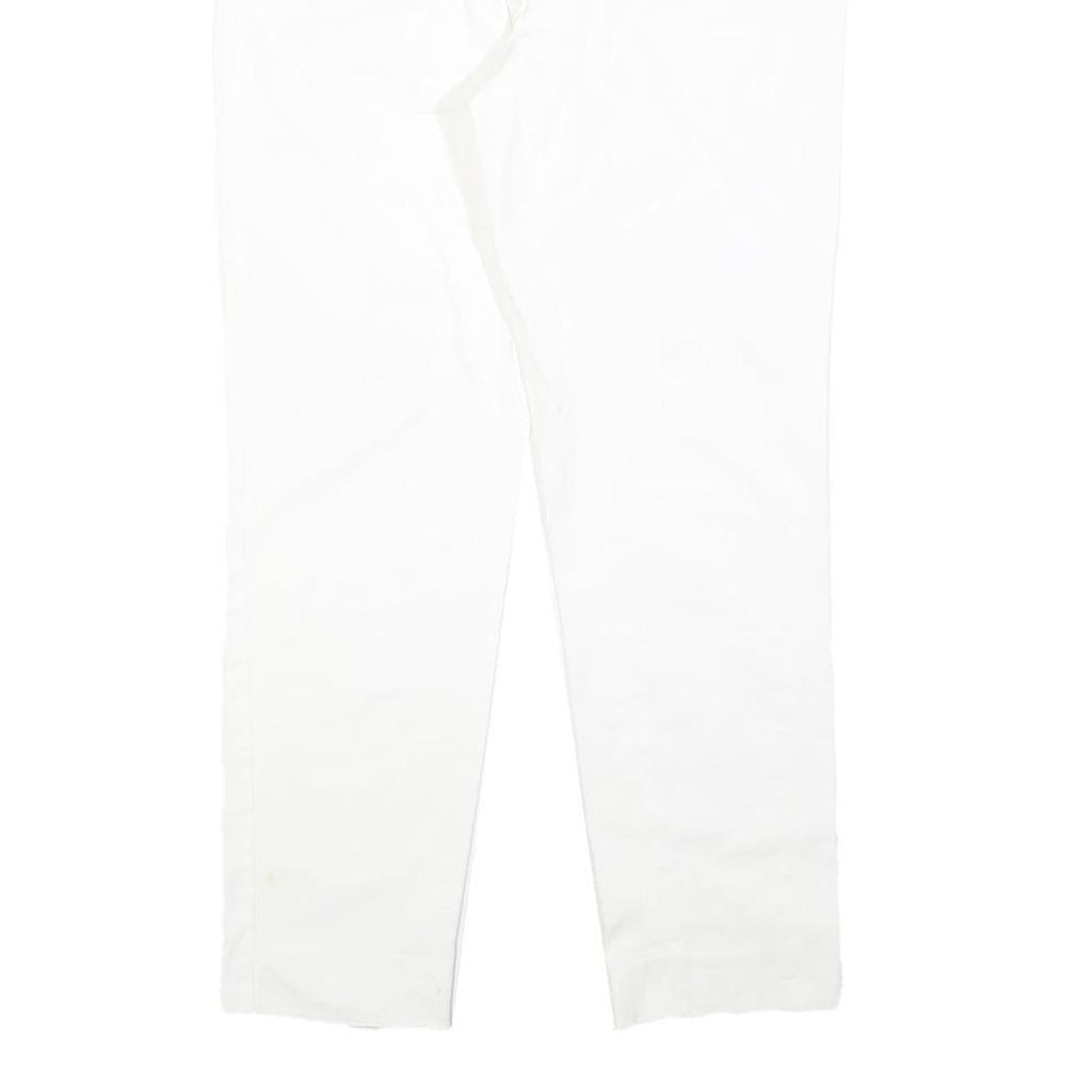 WEEKEND MAX MARA Womens Cotton Blend White Slim Skinny Trousers W28 L28 Stylish