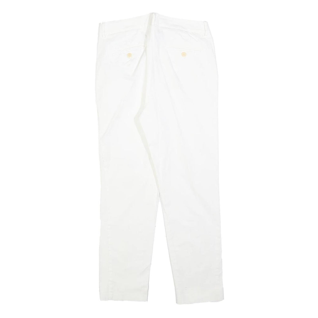 WEEKEND MAX MARA Womens Cotton Blend White Slim Skinny Trousers W28 L28 Stylish