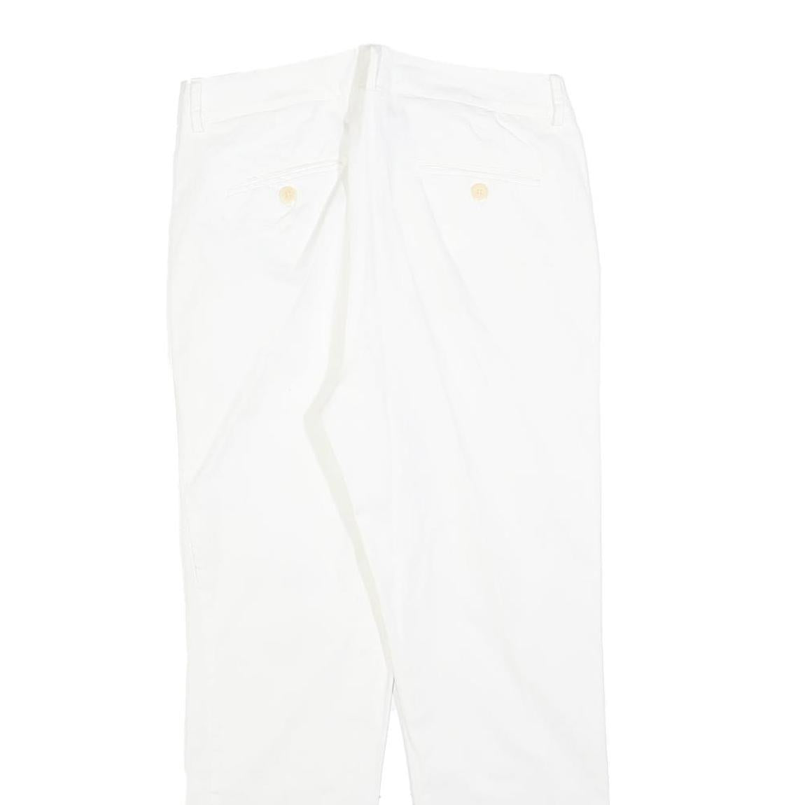 WEEKEND MAX MARA Womens Cotton Blend White Slim Skinny Trousers W28 L28 Stylish