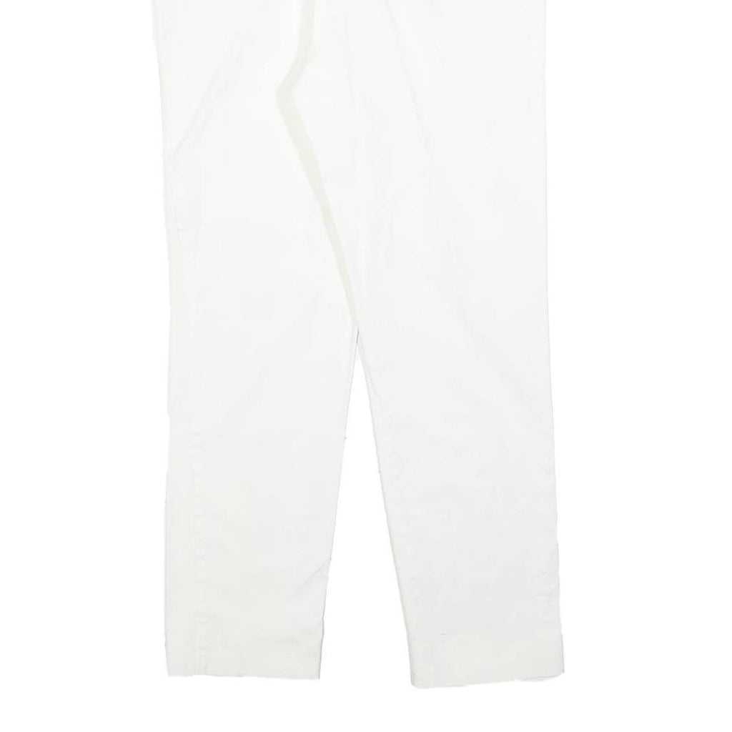 WEEKEND MAX MARA Womens Cotton Blend White Slim Skinny Trousers W28 L28 Stylish