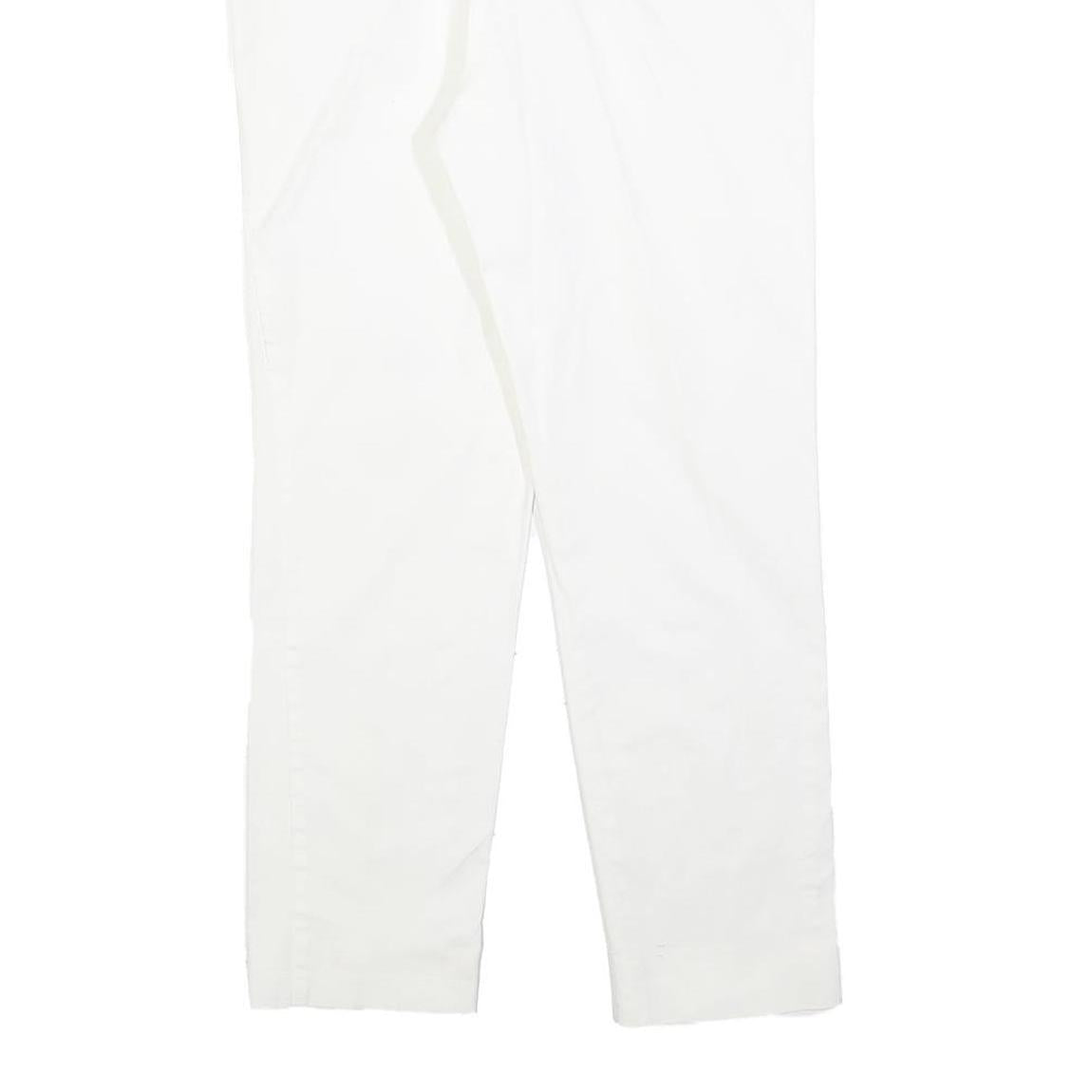 WEEKEND MAX MARA Womens Cotton Blend White Slim Skinny Trousers W28 L28 Stylish