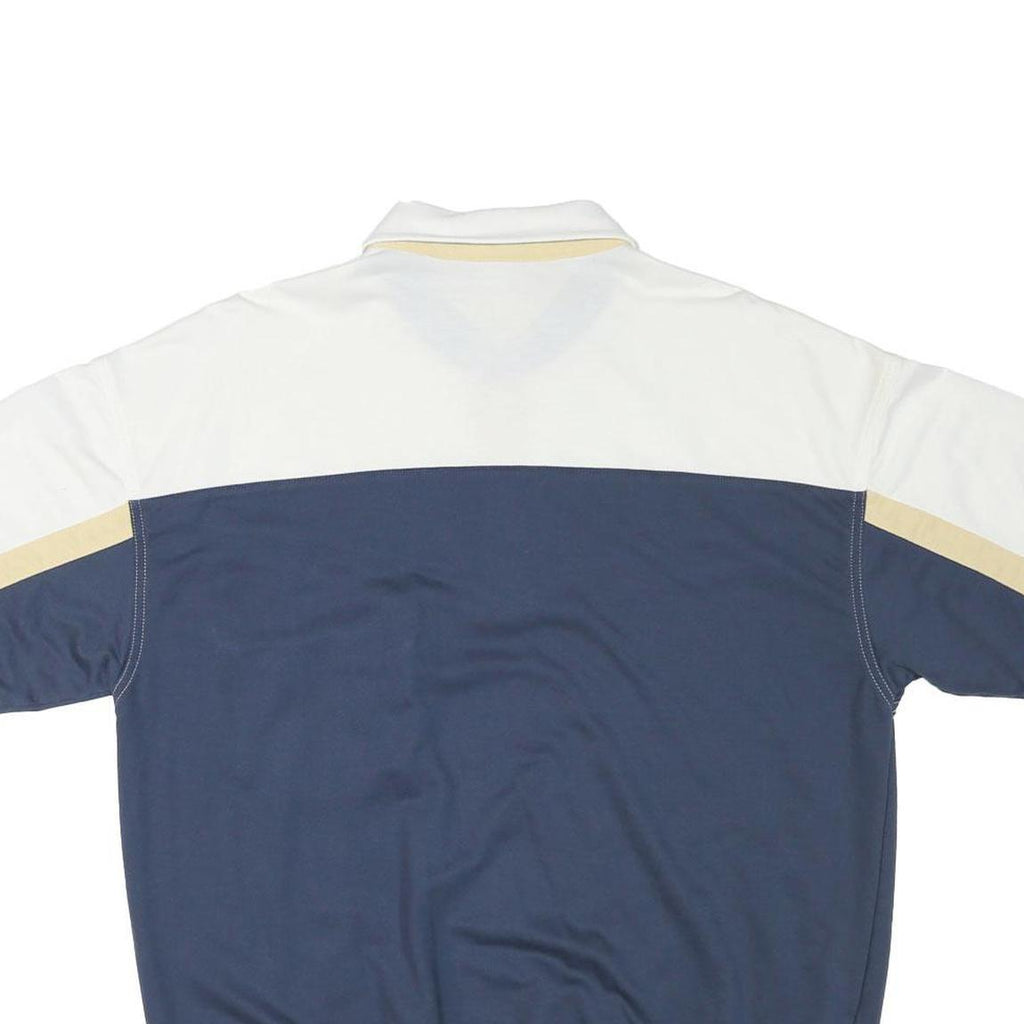 SAFE HARBOR Mens White & Navy Short Sleeve Colourblock 2XL Polo Shirt Cotton