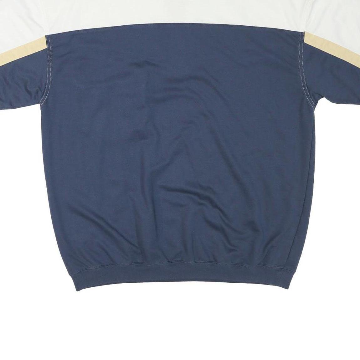 SAFE HARBOR Mens White & Navy Short Sleeve Colourblock 2XL Polo Shirt Cotton