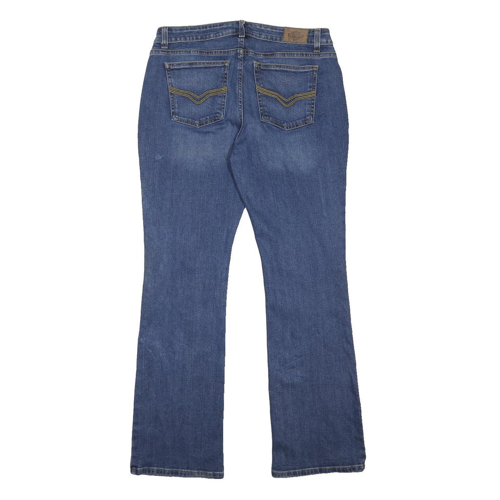 HARLEY DAVIDSON Womens Jeans Blue Regular Bootcut Denim W31 L32 Stylish Comfort