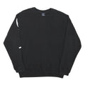 CHAMPION Mens Black Crew Neck S Cotton Blend Sweatshirt Sleeve Logo