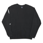CHAMPION Mens Black Crew Neck S Cotton Blend Sweatshirt Sleeve Logo