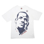 NIKE Mens White LeBron James Graphic T-Shirt L Short Sleeve Crew Neck Basketball