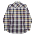 HILFIGER DENIM Mens Blue Beige Plaid Shirt XL Cotton Button Down Long Sleeve