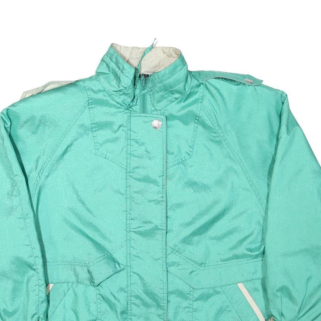 CYCLONE Womens Blue Green Zip Jacket M Polyester Blend Casual Lightweight