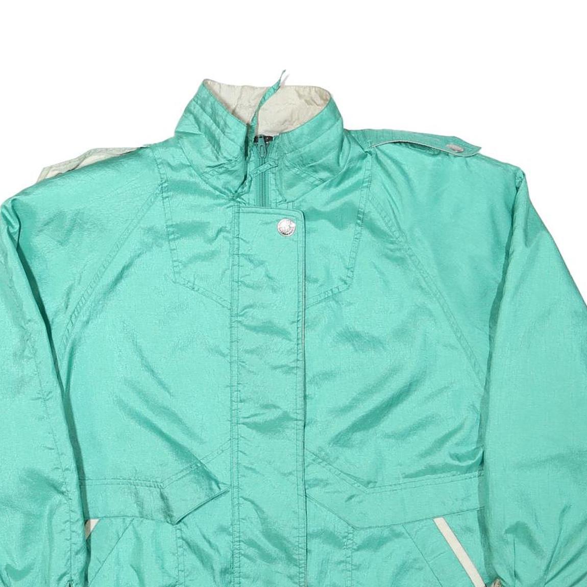 CYCLONE Womens Blue Green Zip Jacket M Polyester Blend Casual Lightweight