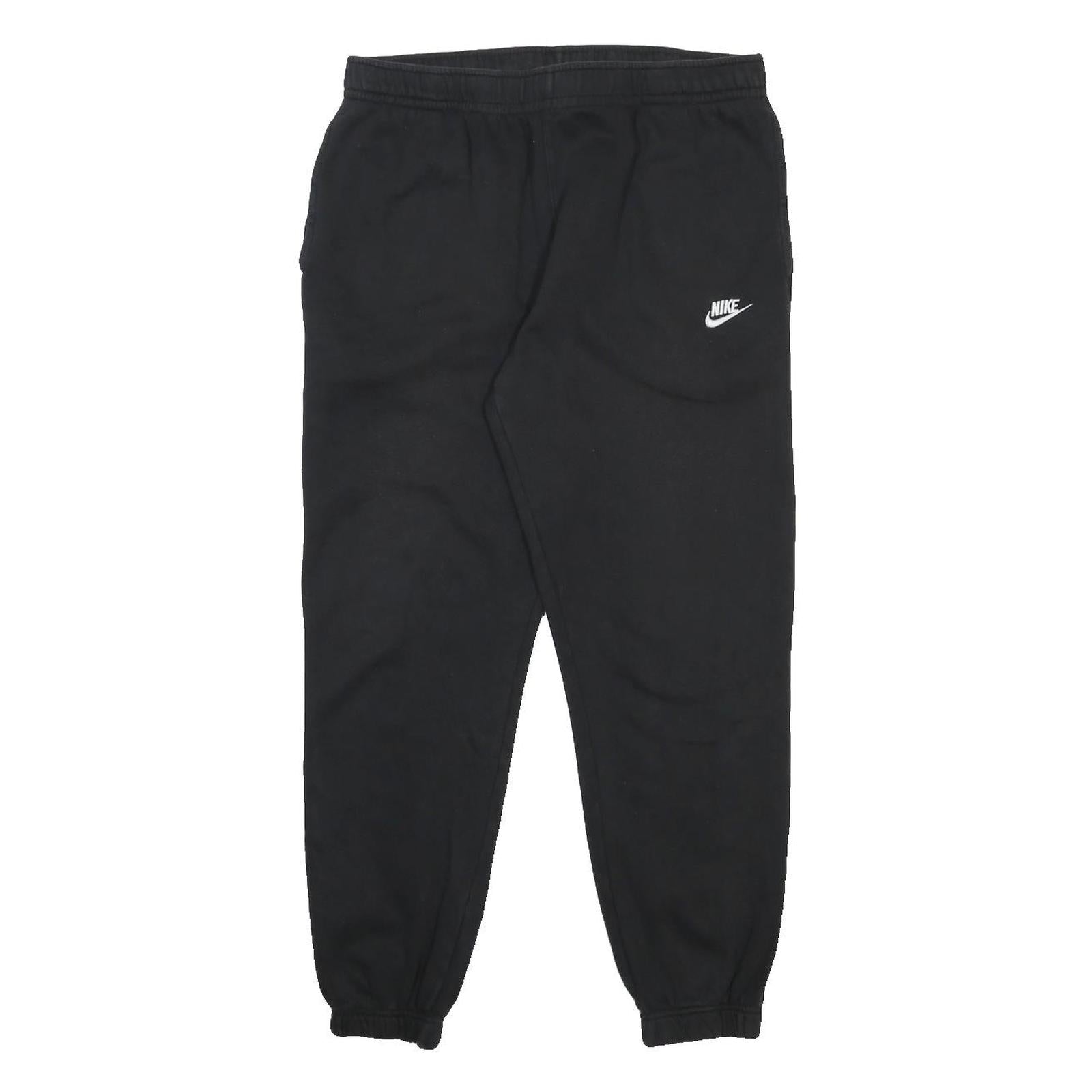 NIKE Mens Joggers Black XL W34 L30 Cotton Blend Regular Tapered Fit Sportswear