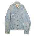 LEVI'S Mens Blue Cotton Denim Jacket S Button Front Classic Fit Pocket