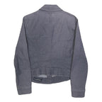 ARMANI JEANS Womens Grey Button Cotton Blend Jacket S Casual Comfortable Fit