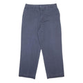 IZOD Mens Cotton Navy Relaxed Straight Trousers W34 L29 Casual Classic