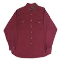 BOSTON TRADERS Mens Maroon Cotton Shirt M Button-Down Collar Long Sleeve Casual