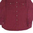 BOSTON TRADERS Mens Maroon Cotton Shirt M Button-Down Collar Long Sleeve Casual