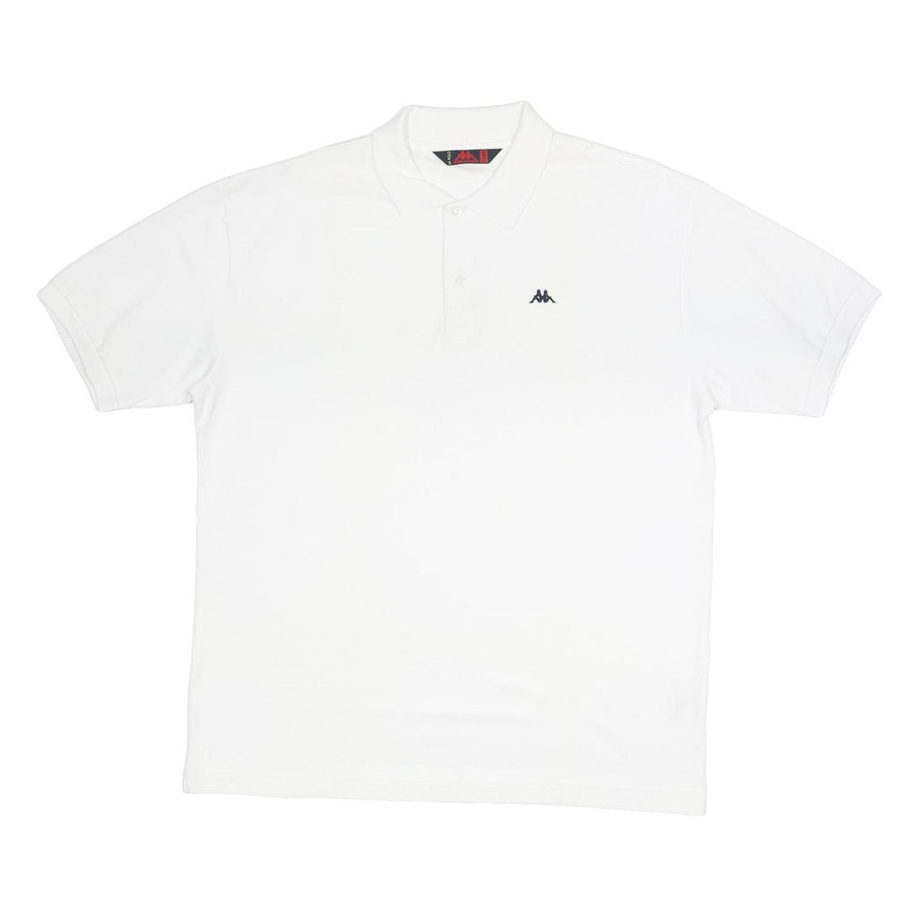 KAPPA Mens White Polo Shirt 3XL Cotton Button Short Sleeve Plain Classic