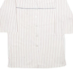 CLINIC DRESS + JOB Womens White & Red Stripe Button Jacket XL Polyester Blend