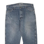 DICKIES Mens Regular Blue Jeans Denim Rinse W40 L27 Classic Zip Closure